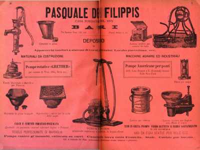 Fu Pasquale De Filippis ad aprire l�azienda nel 1872 come impresa di materiali da costruzione edile